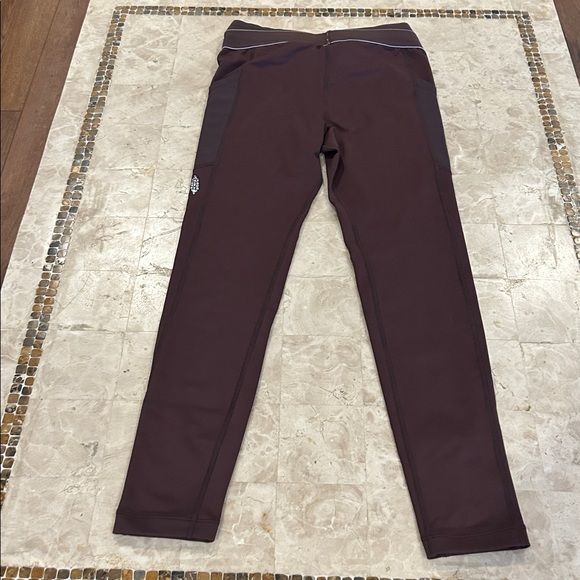 Free People Movement Barre Leggings Mesh Side Pockets Brown Women’s Size S - Picture 4 of 10